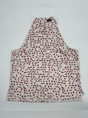 Marc New York Cream Tank with Pink & Black Dot Print